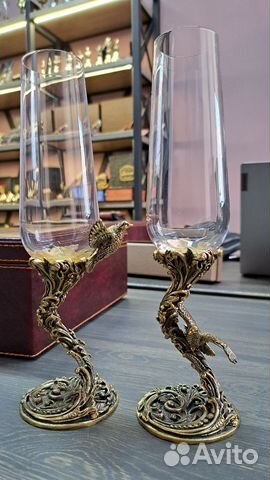 Бокалы для шампанского «Голубки» Бокалы для шампанского «Голубки»