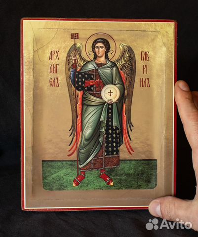 Икона ручной работы "Архангел Гавриил" 21*17 см Икона ручной работы "Архангел Гавриил" 21*17 см