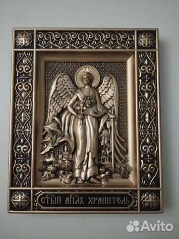 Резная икона Ангел Хранитель Резная икона Ангел Хранитель