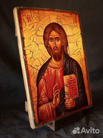 Икона "Христос Вседержитель" + подставка Икона "Христос Вседержитель" + подставка