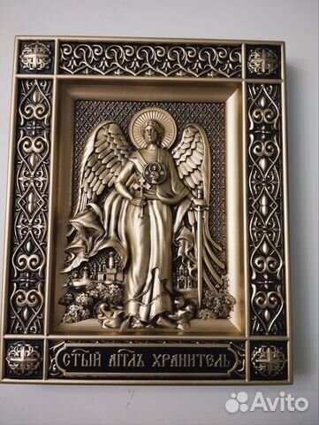 Резная икона Ангел Хранитель Резная икона Ангел Хранитель