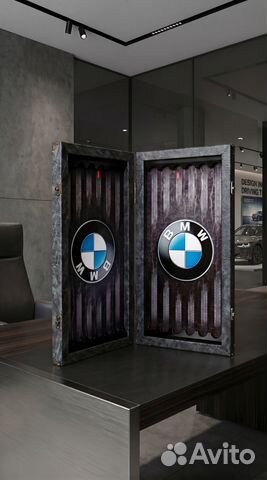 Премиальные нарды под стеклом «BMW» Премиальные нарды под стеклом «BMW»
