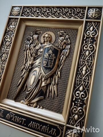 Резная Икона Архангел Михаил Резная Икона Архангел Михаил