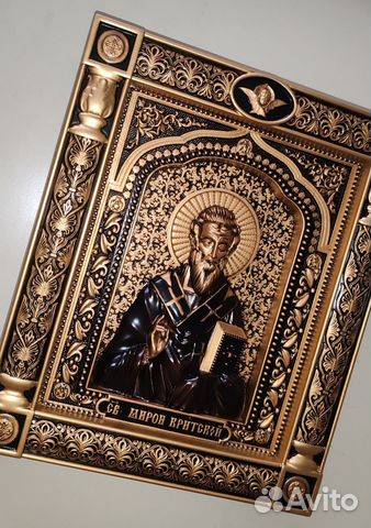 Икона резная Мирон Критский Икона резная Мирон Критский