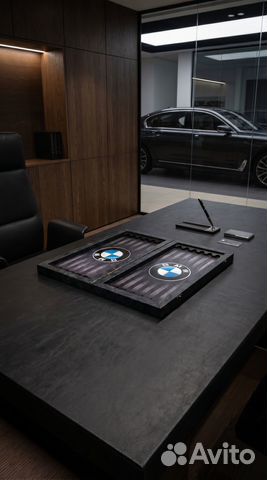 Премиальные нарды под стеклом «BMW» Премиальные нарды под стеклом «BMW»