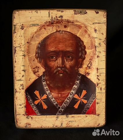 Св. Николай Чудотворец. Икона ручной работы. 15*13 Св. Николай Чудотворец. Икона ручной работы. 15*13