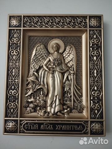 Резная икона Ангел Хранитель Резная икона Ангел Хранитель