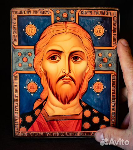 Икона "Христос Вседержитель". Авторская техника Икона "Христос Вседержитель". Авторская техника