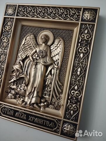 Резная икона Ангел Хранитель Резная икона Ангел Хранитель
