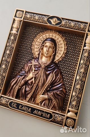 Резной Икона Святая Марина Резной Икона Святая Марина