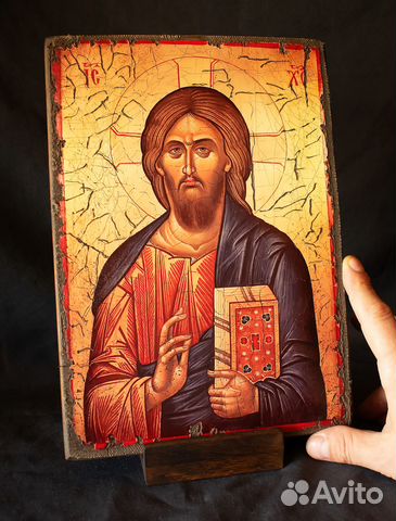 Икона "Христос Вседержитель" + подставка Икона "Христос Вседержитель" + подставка