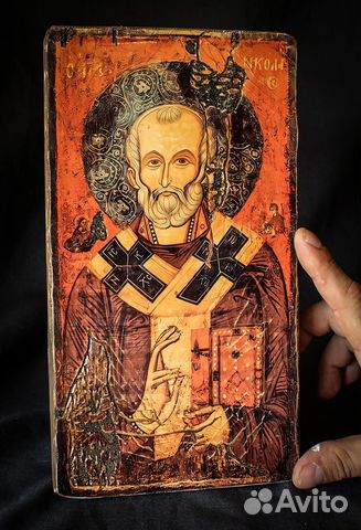 Св. Николай Чудотворец. Икона ручной работы. Дерев Св. Николай Чудотворец. Икона ручной работы. Дерев