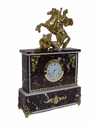 Подарочные каминные часы "Георгий Победоносец"