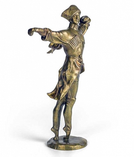 Бронзовая миниатюра «Джигит, танцующий лезгинку»