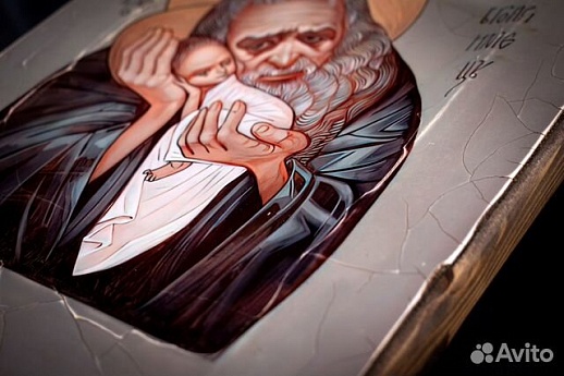 Икона деревянная "Святой Симеон Богоприимец" Икона деревянная "Святой Симеон Богоприимец"