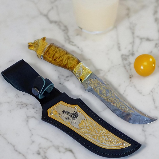 Íîæ "Îäèíîêèé âîëê" ¹6. Äàìàñê êóïèòü ñ äîñòàâêîé Íîæ "Îäèíîêèé âîëê" ¹6. Äàìàñê