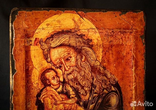 Икона под старину "Святой Симеон Богоприимец" Икона под старину "Святой Симеон Богоприимец"