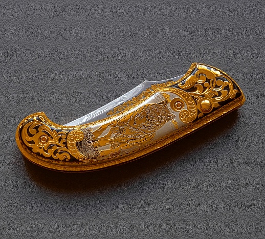 Íîæ ñêëàäíîé äàìàññêèé "Âîëê". Çëàòîóñò êóïèòü ñ äîñòàâêîé Íîæ ñêëàäíîé äàìàññêèé "Âîëê". Çëàòîóñò