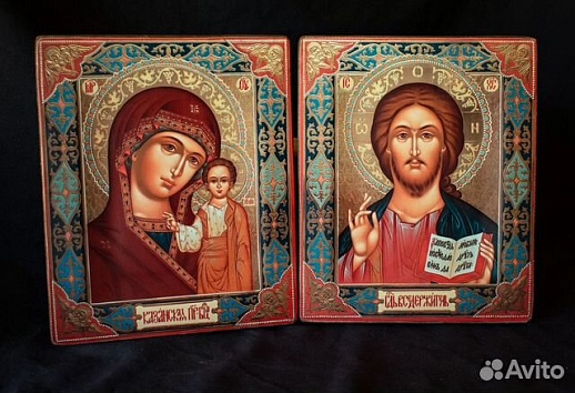 Венчальная пара. Казанская Богоматерь и Вседержите Венчальная пара. Казанская Богоматерь и Вседержите