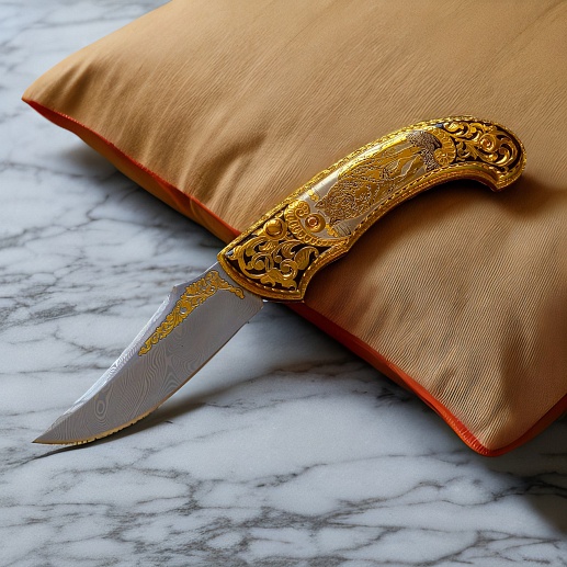 Íîæ ñêëàäíîé äàìàññêèé "Âîëê". Çëàòîóñò êóïèòü ñ äîñòàâêîé Íîæ ñêëàäíîé äàìàññêèé "Âîëê". Çëàòîóñò