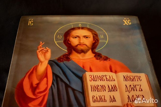 Икона "Христос Вседержитель" с ковчегом. 25*22 см Икона "Христос Вседержитель" с ковчегом. 25*22 см