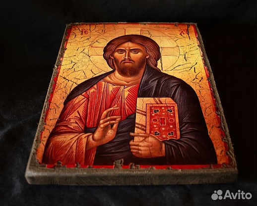 Икона "Христос Вседержитель" + подставка Икона "Христос Вседержитель" + подставка