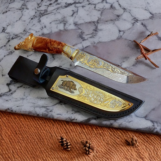 Íîæ "Êàáàí" ¹8 /äàìàñê/. Çëàòîóñò êóïèòü ñ äîñòàâêîé Íîæ "Êàáàí" ¹8 /äàìàñê/. Çëàòîóñò