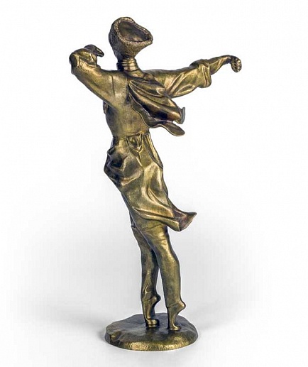 Бронзовая миниатюра «Джигит, танцующий лезгинку»