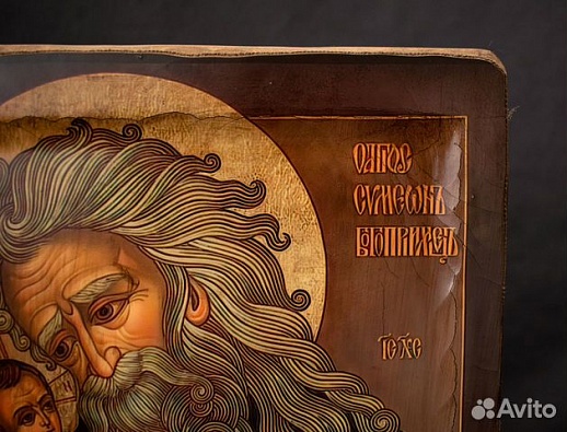 Икона ручной работы "Св. Симеон Богоприимец" Икона ручной работы "Св. Симеон Богоприимец"