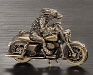 Бронзовая статуэтка "Мотоциклист"