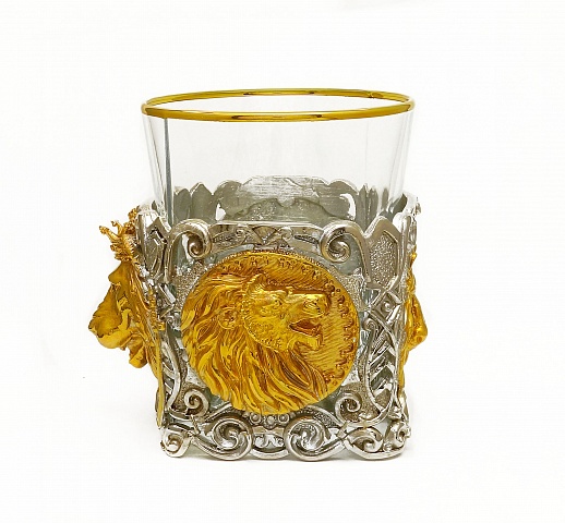 Подарочный бокал для виски  "Лев"