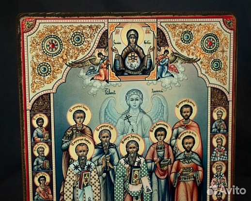 Икона "Собор целителей, чудотворцев " Икона "Собор целителей, чудотворцев "