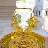 Сувенирный бокал для коньяка "Кремль" позолота