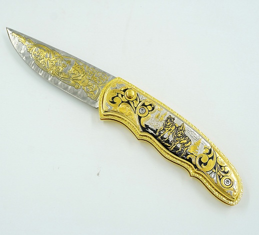 Íîæ ñêëàäíîé äàìàññêèé "Âîë÷üÿ ïàðà.¹2 Çëàòîóñò êóïèòü ñ äîñòàâêîé Íîæ ñêëàäíîé äàìàññêèé "Âîë÷üÿ ïàðà.¹2 Çëàòîóñò