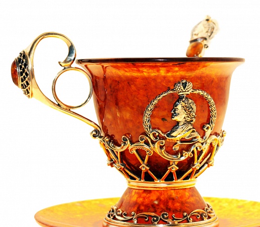 Чашка чайная из янтаря