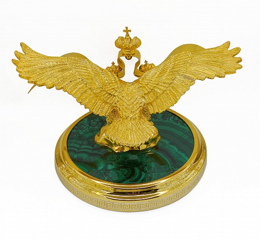 Бронзовый сувенир "Двуглавый орел". Позолота