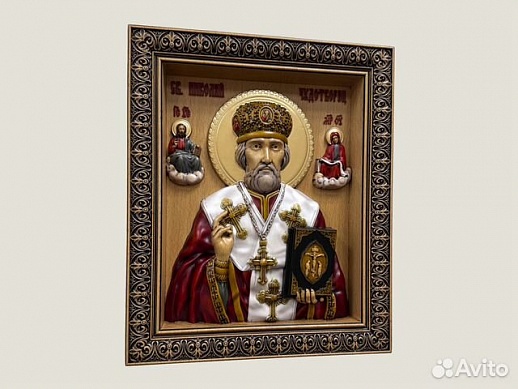 Святой Николай Чудотворец икона из дерева Святой Николай Чудотворец икона из дерева
