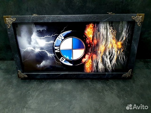 Эксклюзивные нарды под стеклом «BMW» Эксклюзивные нарды под стеклом «BMW»