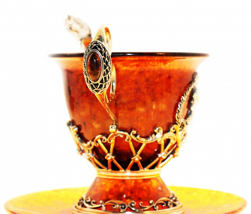 Чашка чайная из янтаря