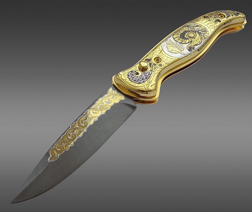 Íîæ ñêëàäíîé äàìàññêèé "Ãëóõàðü" êóïèòü ñ äîñòàâêîé Íîæ ñêëàäíîé äàìàññêèé "Ãëóõàðü"